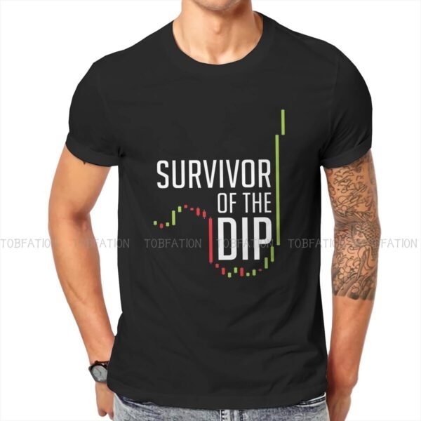 Bitcoin Cryptocurrency Miners Meme Men's TShirt Survivor Of The Dip Fashion Polyester T Shirt Original Sweatshirts Hipster