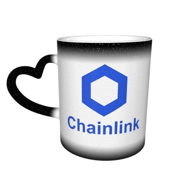 Cryptocurrency Chainlink LINK Crypto Color Changing Mug in the Sky Classic Ceramic Heat-sensitive Cup Geek Blockchain Beer mugs - Image 2