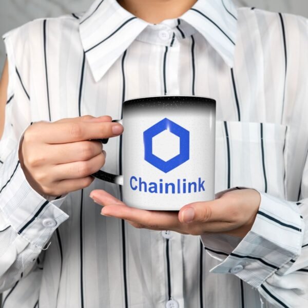 Cryptocurrency Chainlink LINK Crypto Color Changing Mug in the Sky Classic Ceramic Heat-sensitive Cup Geek Blockchain Beer mugs - Image 4