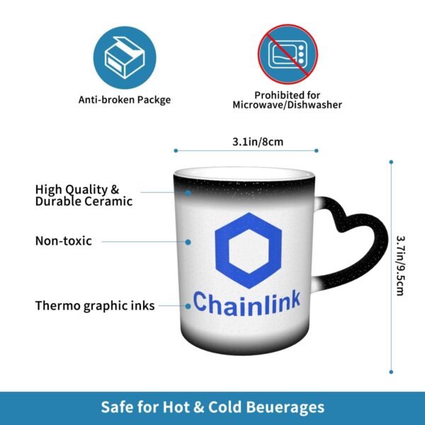 Cryptocurrency Chainlink LINK Crypto Color Changing Mug in the Sky Classic Ceramic Heat-sensitive Cup Geek Blockchain Beer mugs - Image 5