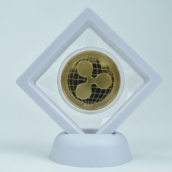 XRP Cryptocurrency Metal coin Gold Silver crypto Eth Bit coin Litecoin Dash With Showing Case - Image 2