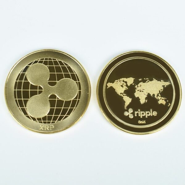 XRP Cryptocurrency Metal coin Gold Silver crypto Eth Bit coin Litecoin Dash With Showing Case - Image 5